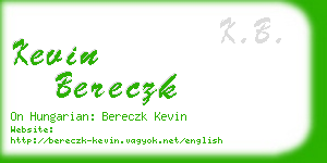 kevin bereczk business card